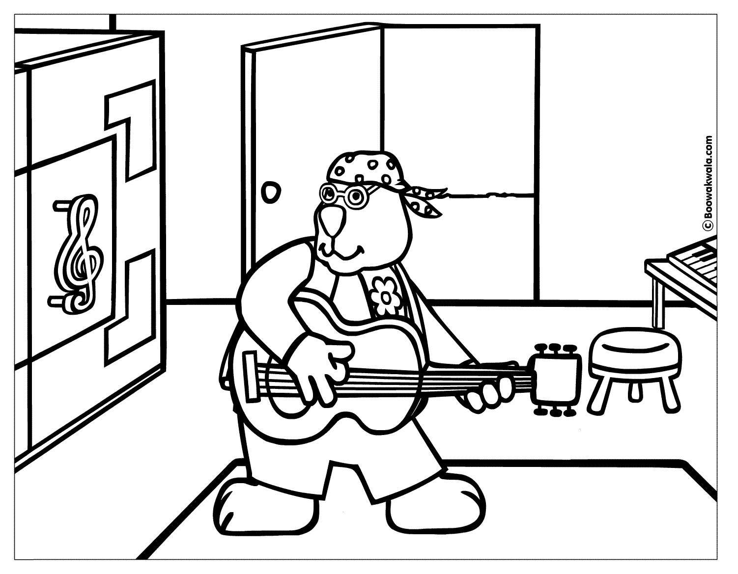 Musical Instrument Coloring Page