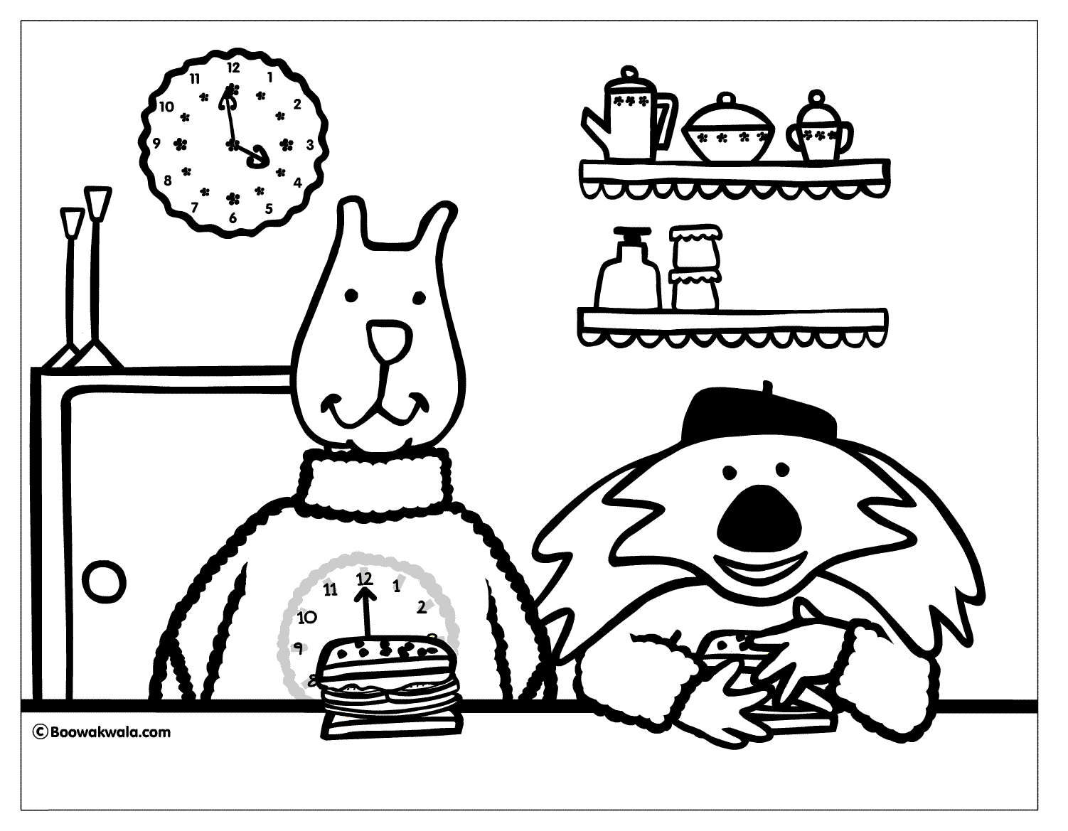 Snack Time Coloring Page